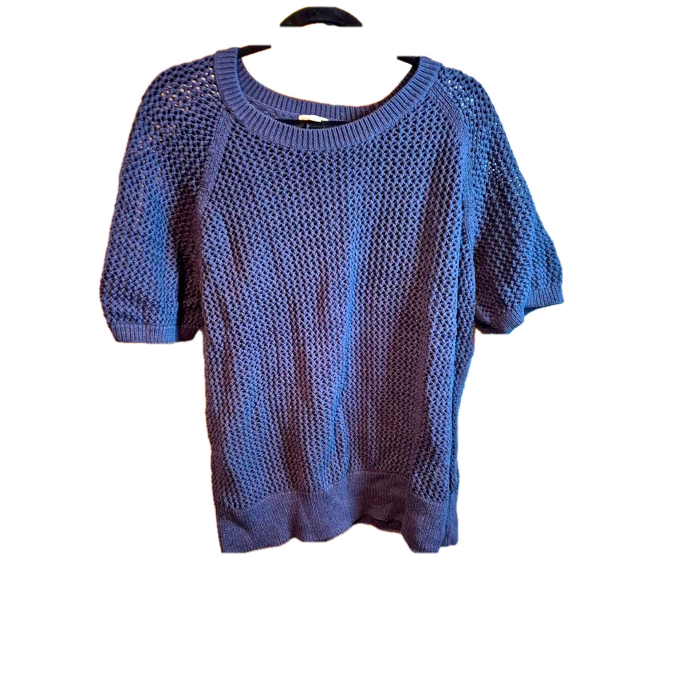 EUC ✨ GAP women mesh sweater- navy blue -size XL